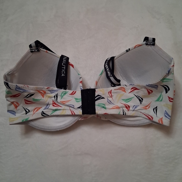 Nautica colorful sailboat padded bra 38DD logo straps - Picture 2 of 5